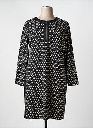 Robe mi-longue manches longues manches longues noir BETTY BARCLAY femme