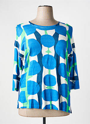 Pull stretch manches longues bleu ANNA & GABRI femme