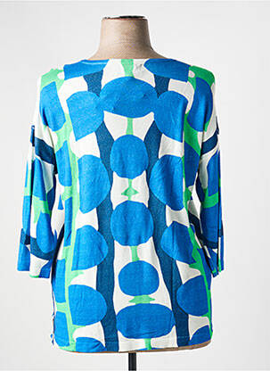 Pull stretch manches longues bleu ANNA & GABRI femme