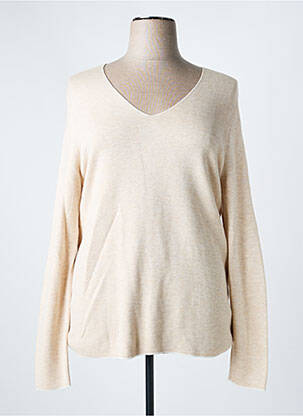 Pull tissage chiné manches longues beige S.OLIVER femme