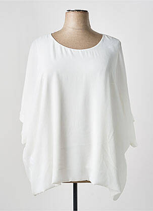 Blouse col rond manches longues blanc GREGORY PAT femme