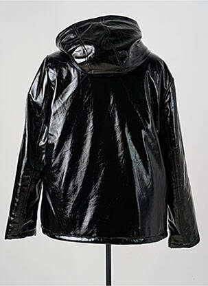 Imperméable manches longues a capuche noir JULIE GUERLANDE femme