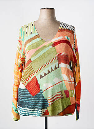 Pull col v manches longues vert ALDO MARTIN'S femme