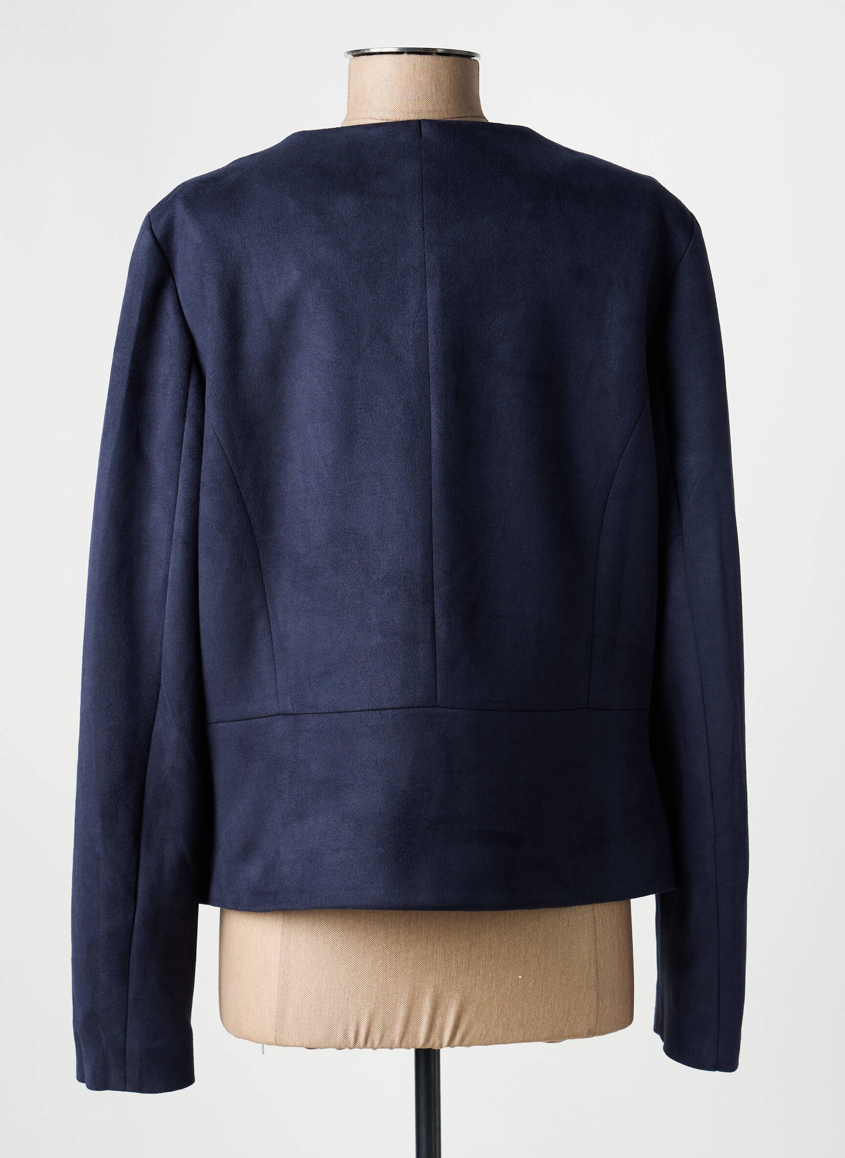 Veste casual tissage suedine bleu GUY DUBOUIS femme