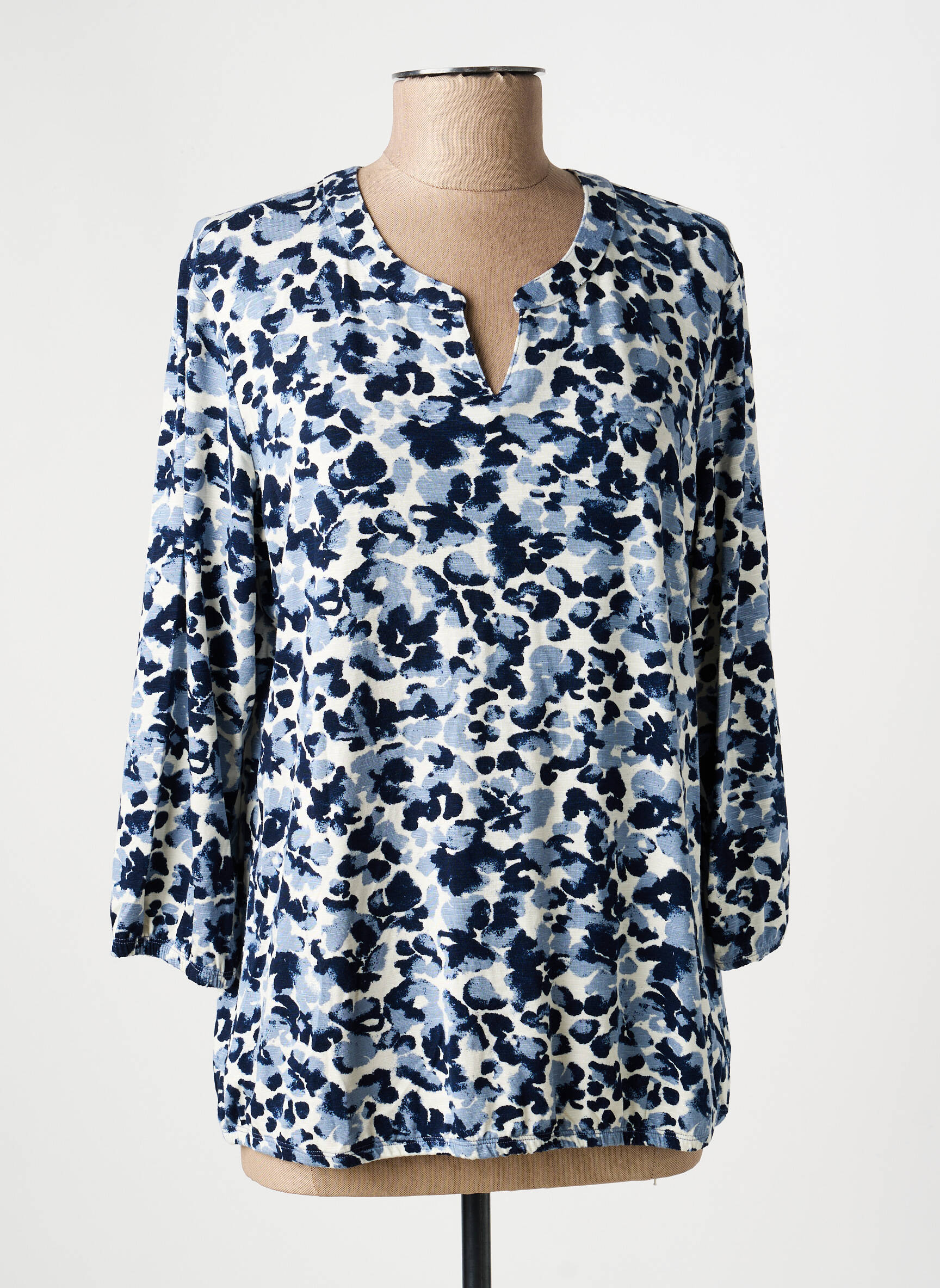 Top manches longues manches longues bleu BARBARA LEBEK femme