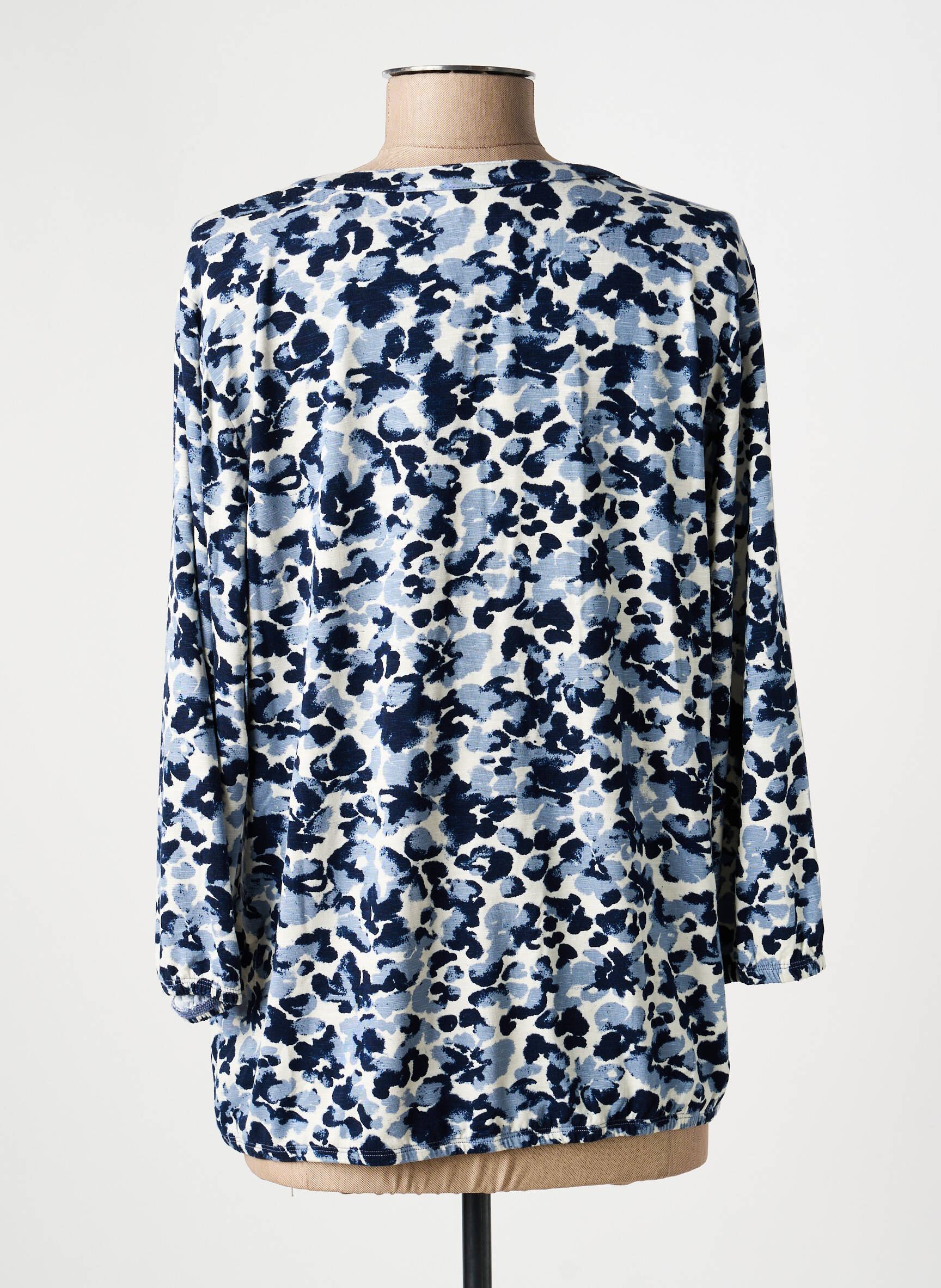 Top manches longues manches longues bleu BARBARA LEBEK femme