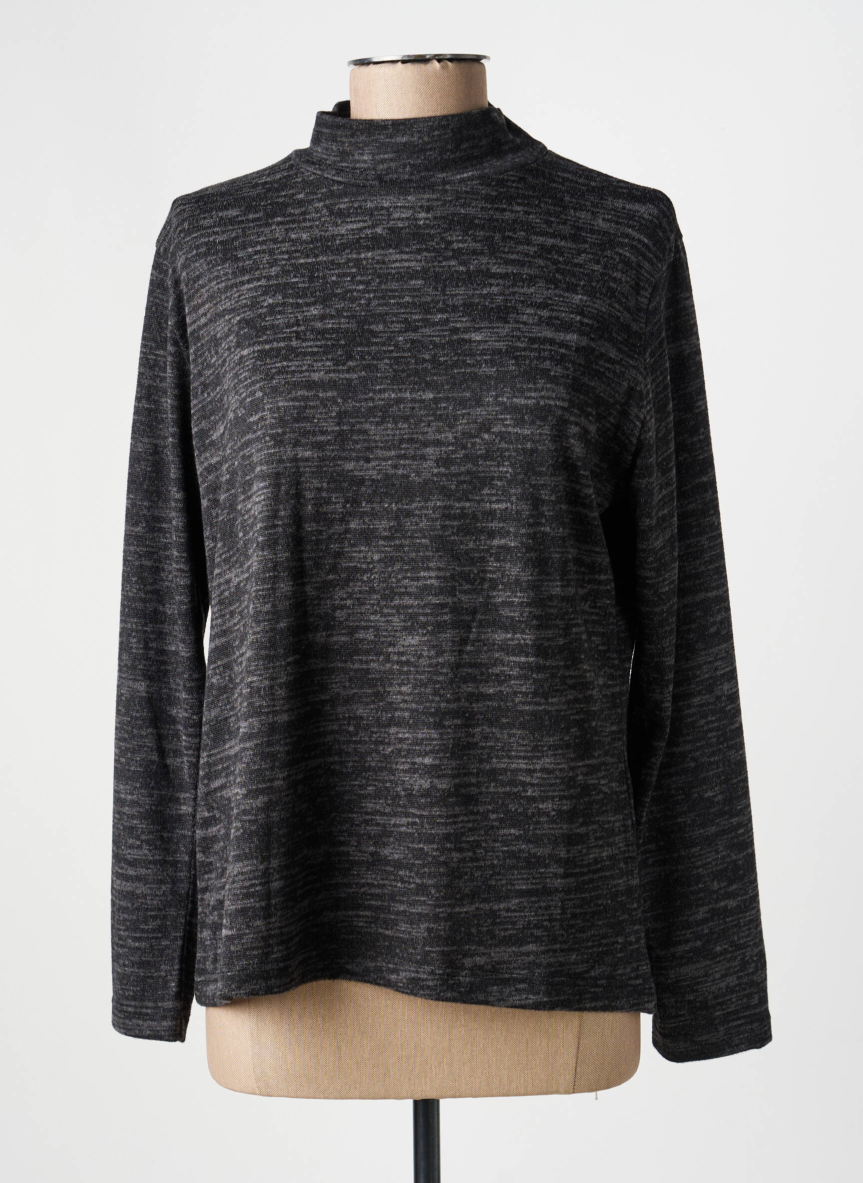 Sous-pull stretch manches longues gris TELMAIL femme