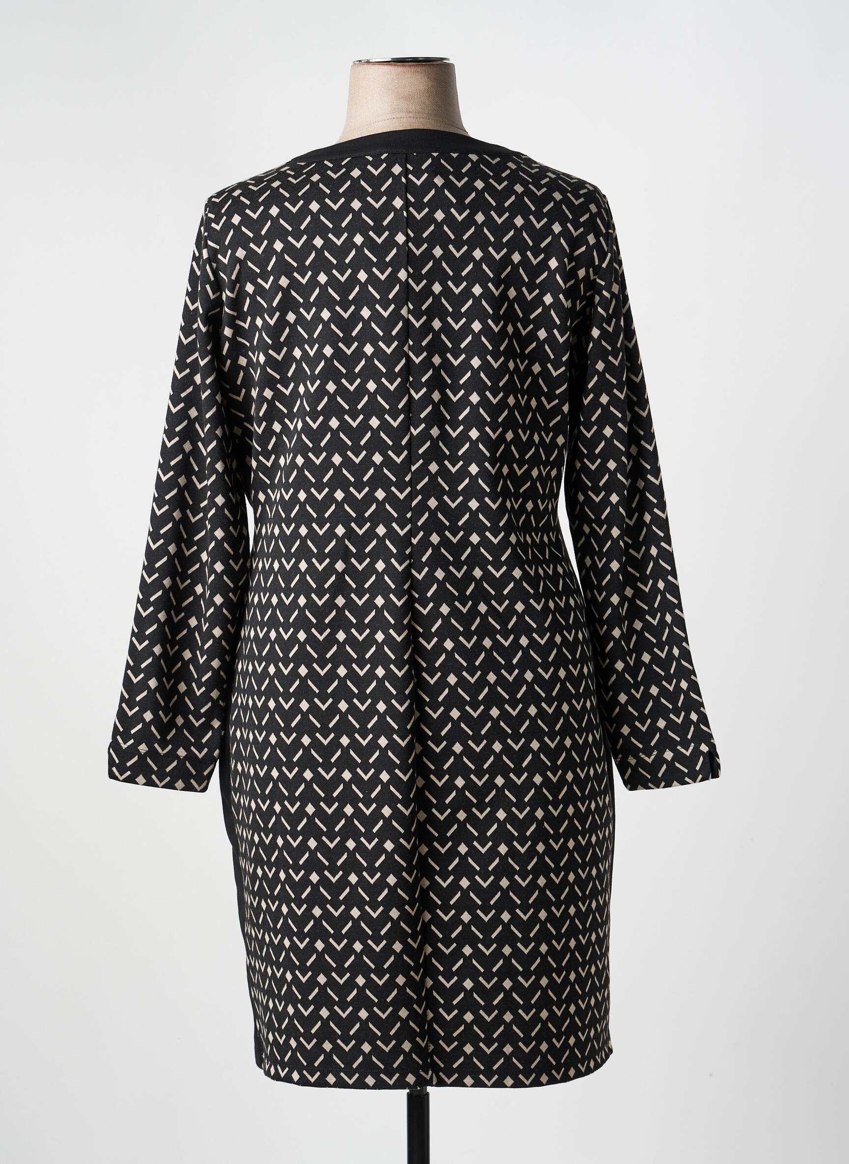 Robe mi-longue manches longues manches longues noir BETTY BARCLAY femme
