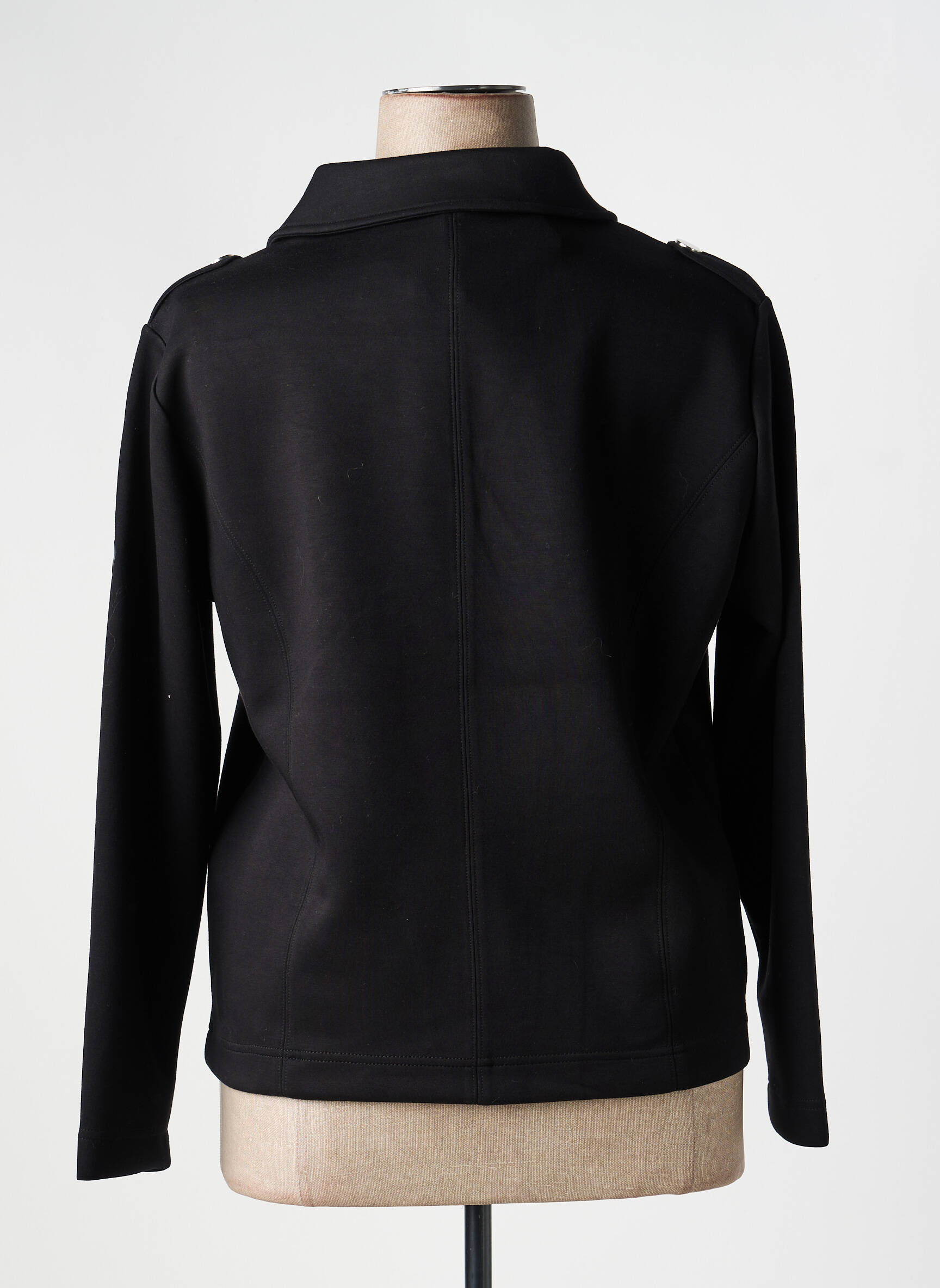 Veste casual col tailleur noir HAJO femme