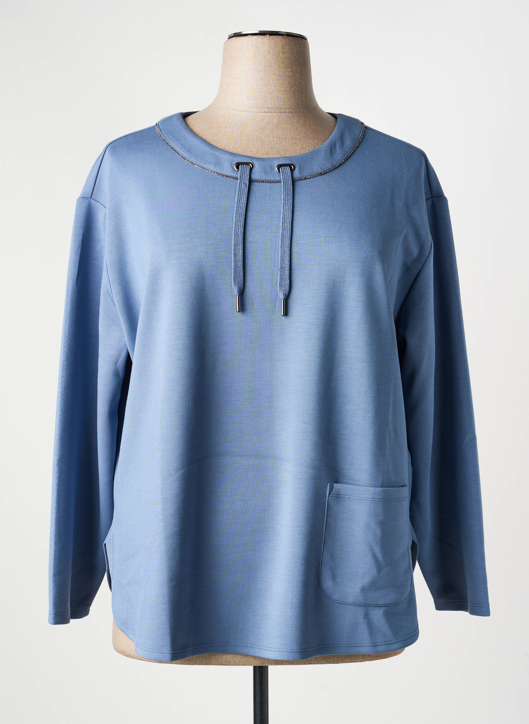 Top manches longues manches longues bleu BARBARA LEBEK femme