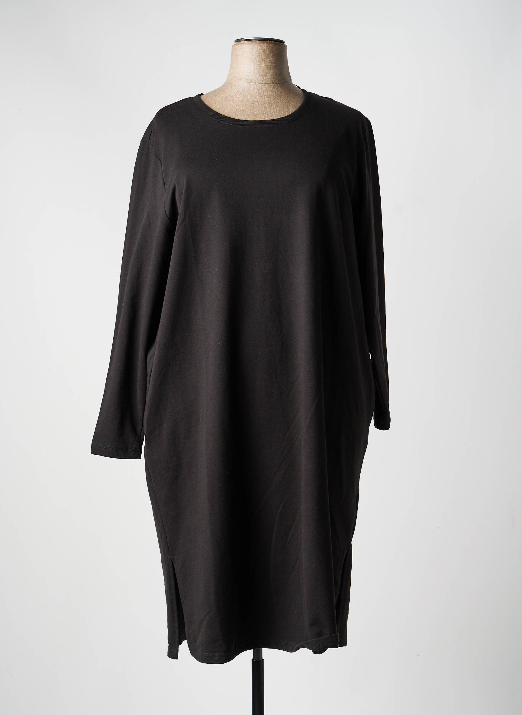 Robe longue manches longues manches longues noir CISO femme