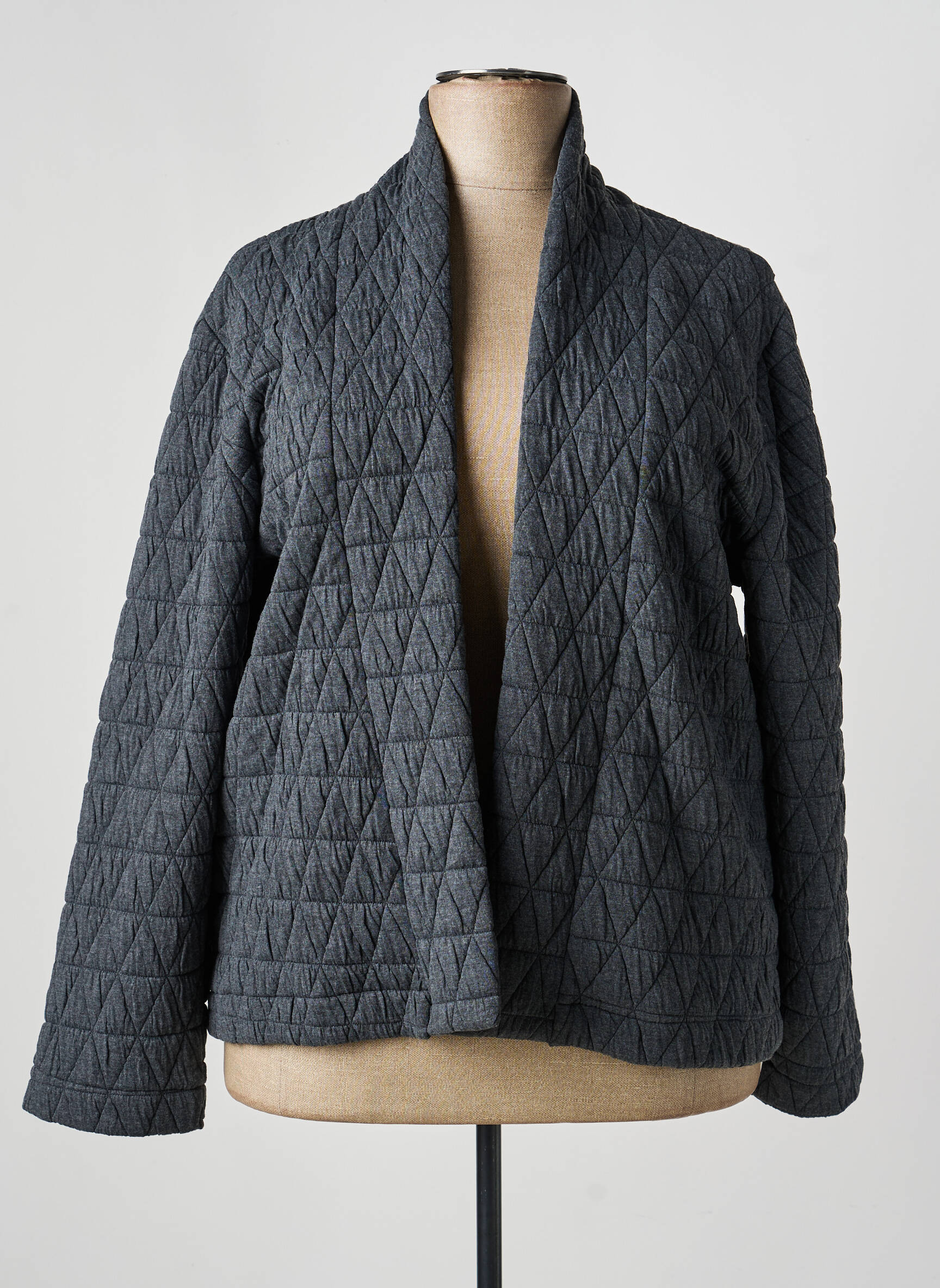 Veste casual coupe droite gris POISSONS BLANCS femme