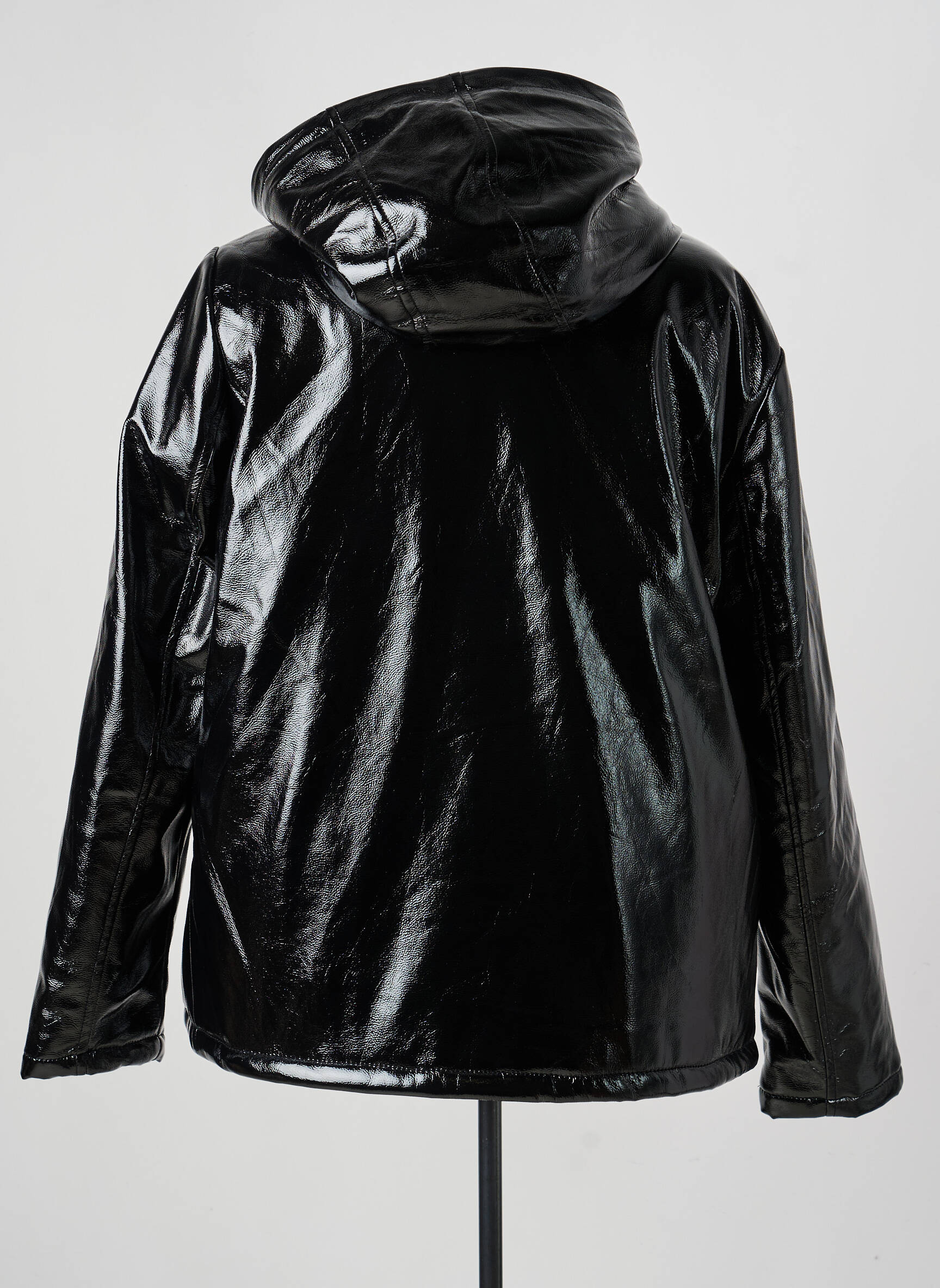 Imperméable manches longues a capuche noir JULIE GUERLANDE femme