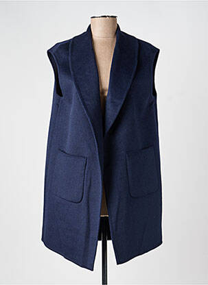Veste casual col tailleur bleu BARBARA LEBEK femme