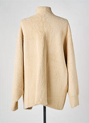 Gilet manches longues col v beige MINKA DESIGN femme