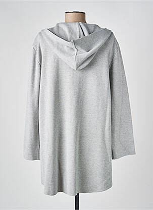 Gilet manches longues col v gris MINKA DESIGN femme