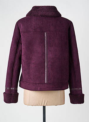 Manteau court coupe droite sans capuche violet CECIL femme