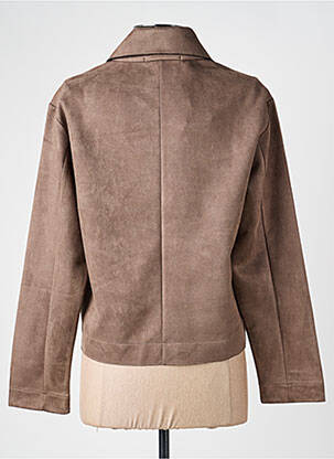 Veste casual coupe droite marron KALISSON femme
