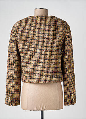Manteau court coupe droite sans capuche beige OUI femme