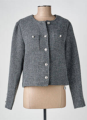 Veste casual col rond gris JULIE GUERLANDE femme