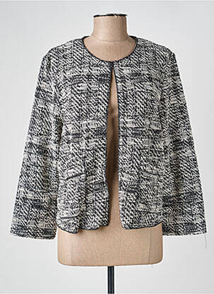 Veste casual col rond noir OUI femme