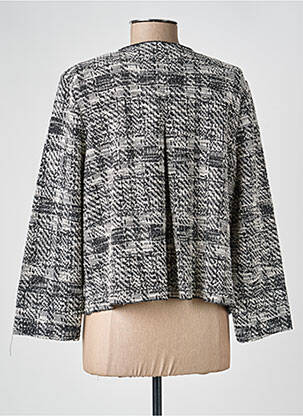 Veste casual col rond noir OUI femme