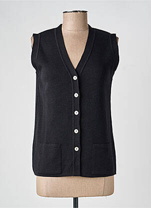 Gilet sans manche coupe cintrée noir TELMAIL femme