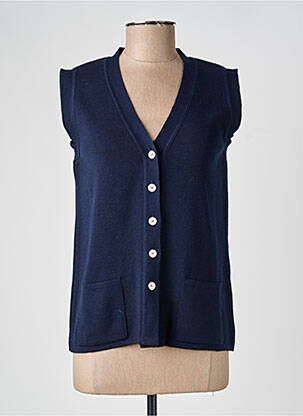 Gilet sans manche coupe cintrée bleu TELMAIL femme