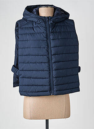 Doudoune poches a capuche bleu CECIL femme