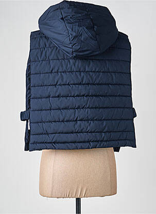 Doudoune poches a capuche bleu CECIL femme