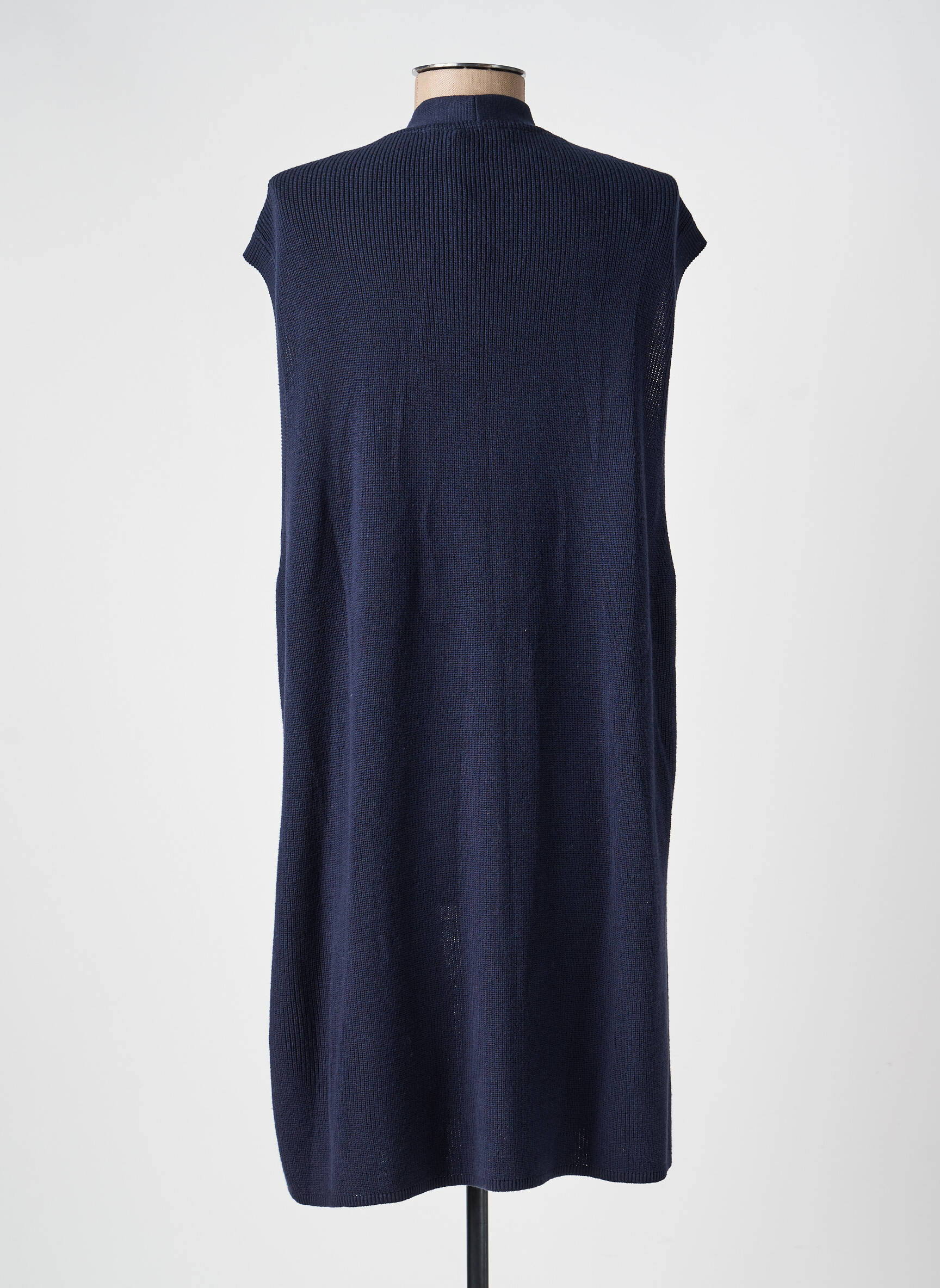 Gilet sans manche coupe droite bleu CECIL femme