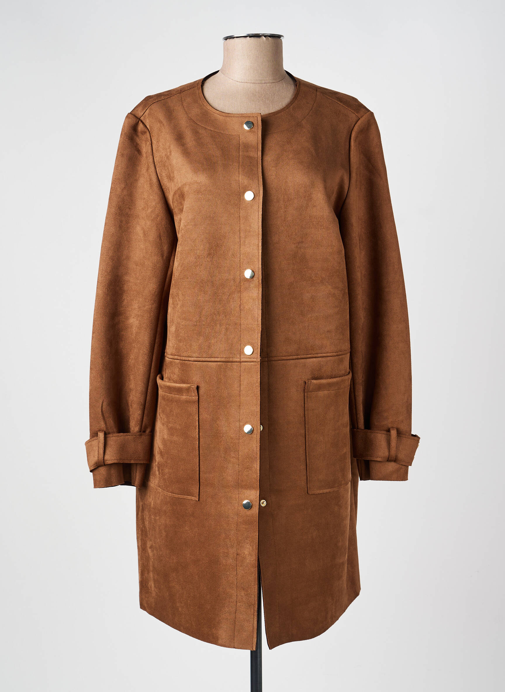 Veste casual col rond marron BETTY BARCLAY femme