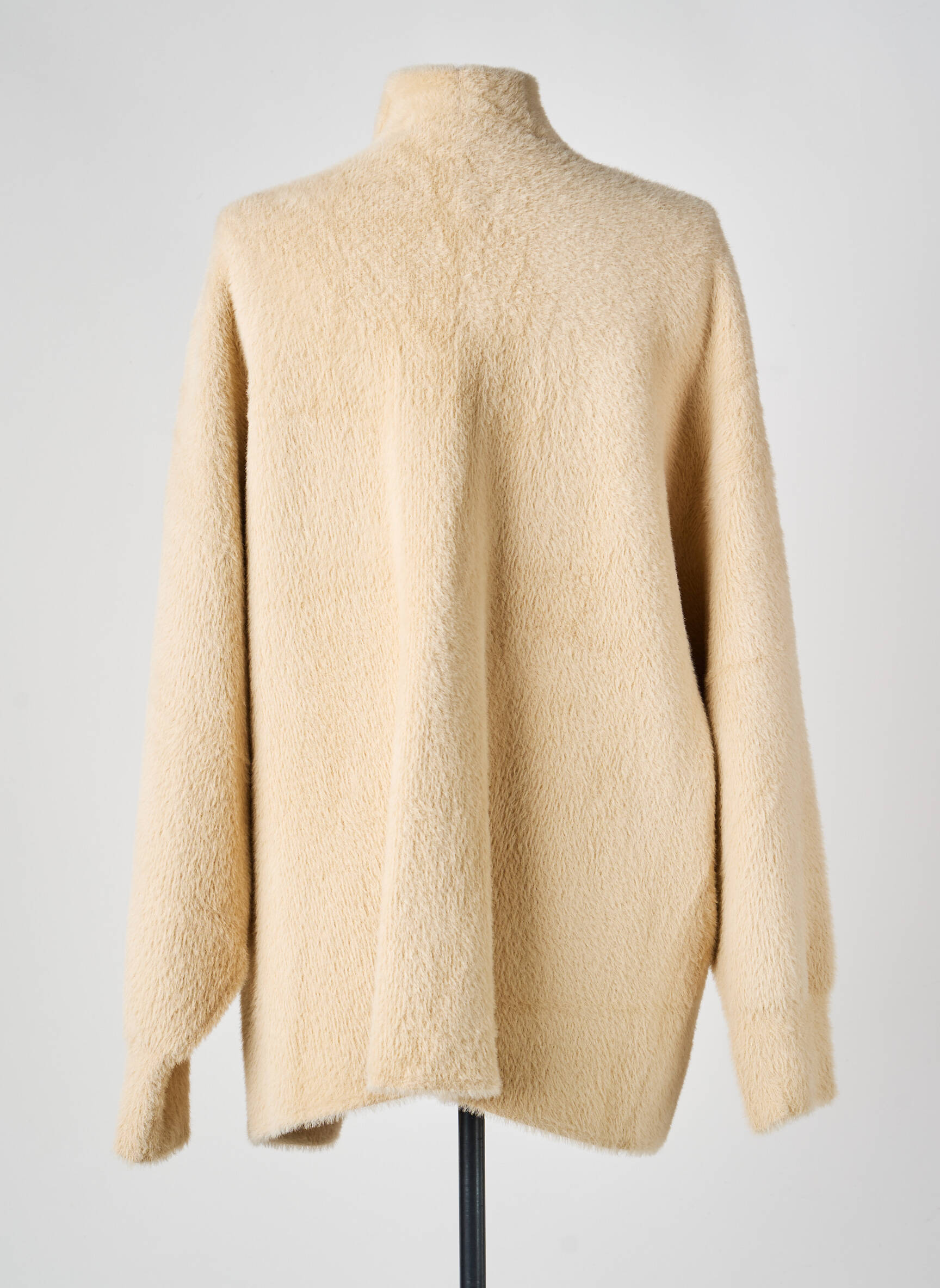 Gilet manches longues col v beige MINKA DESIGN femme