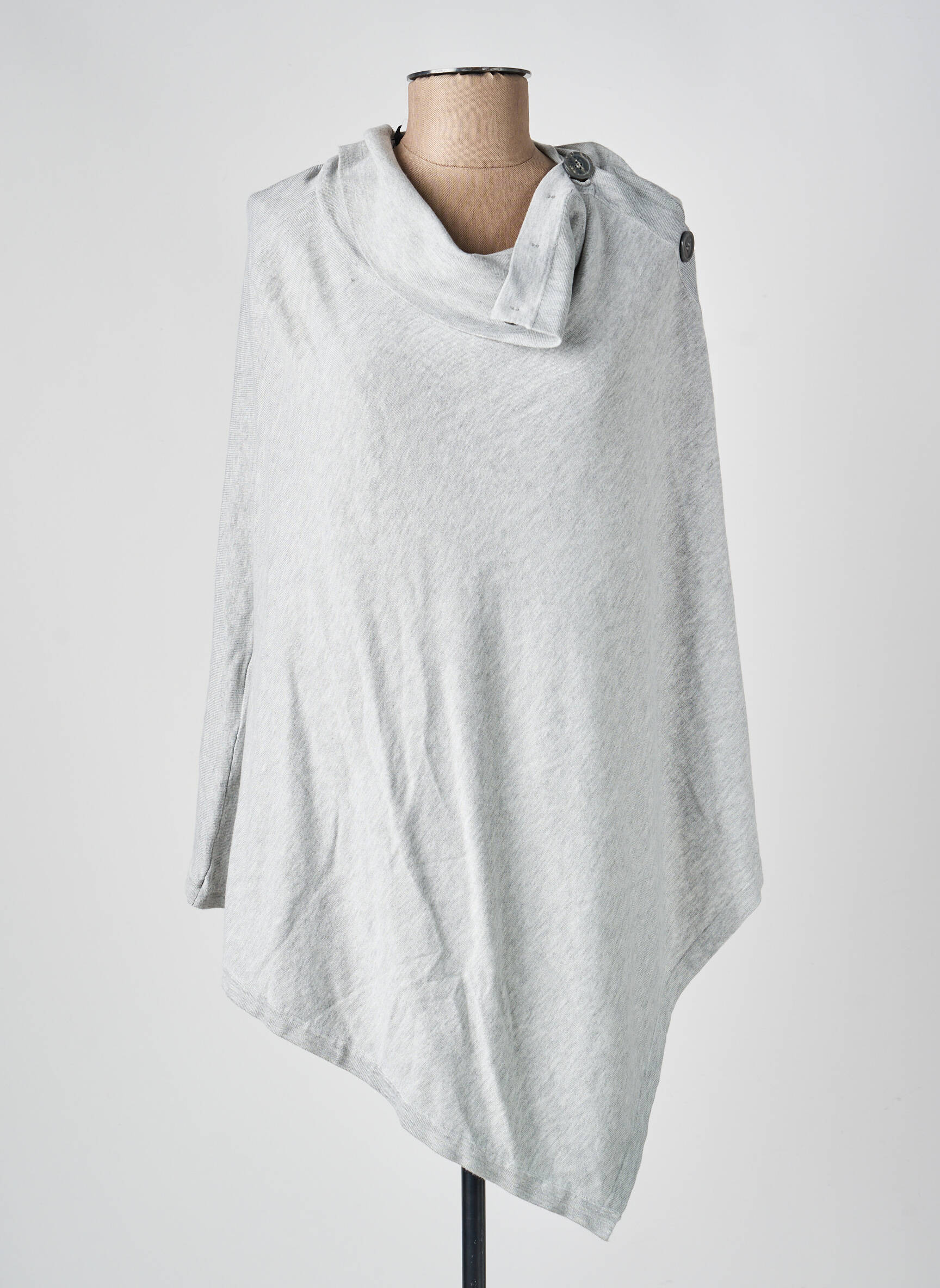 Poncho gris MARBLE femme