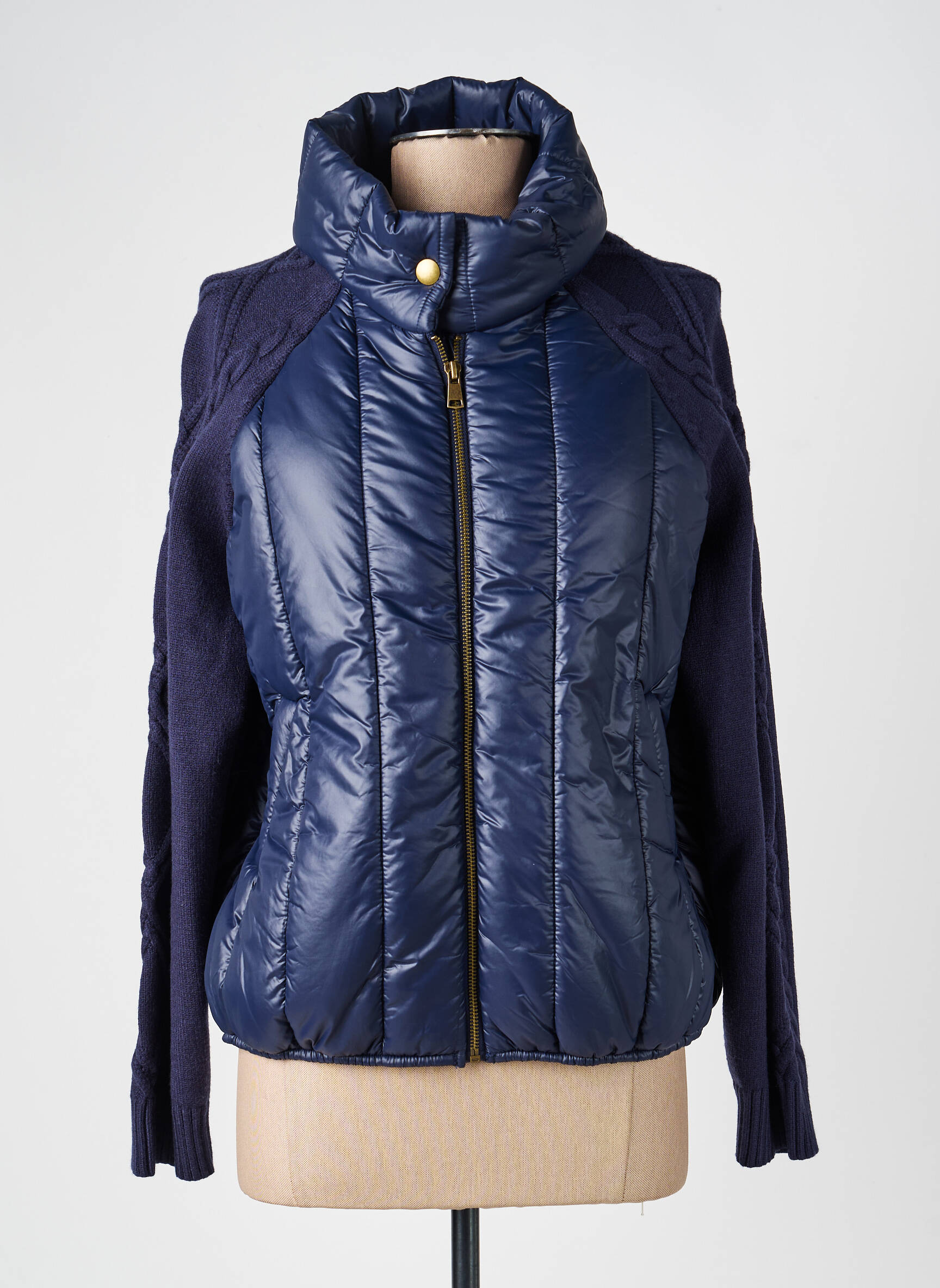 Doudoune poches sans capuche bleu K-DESIGN femme