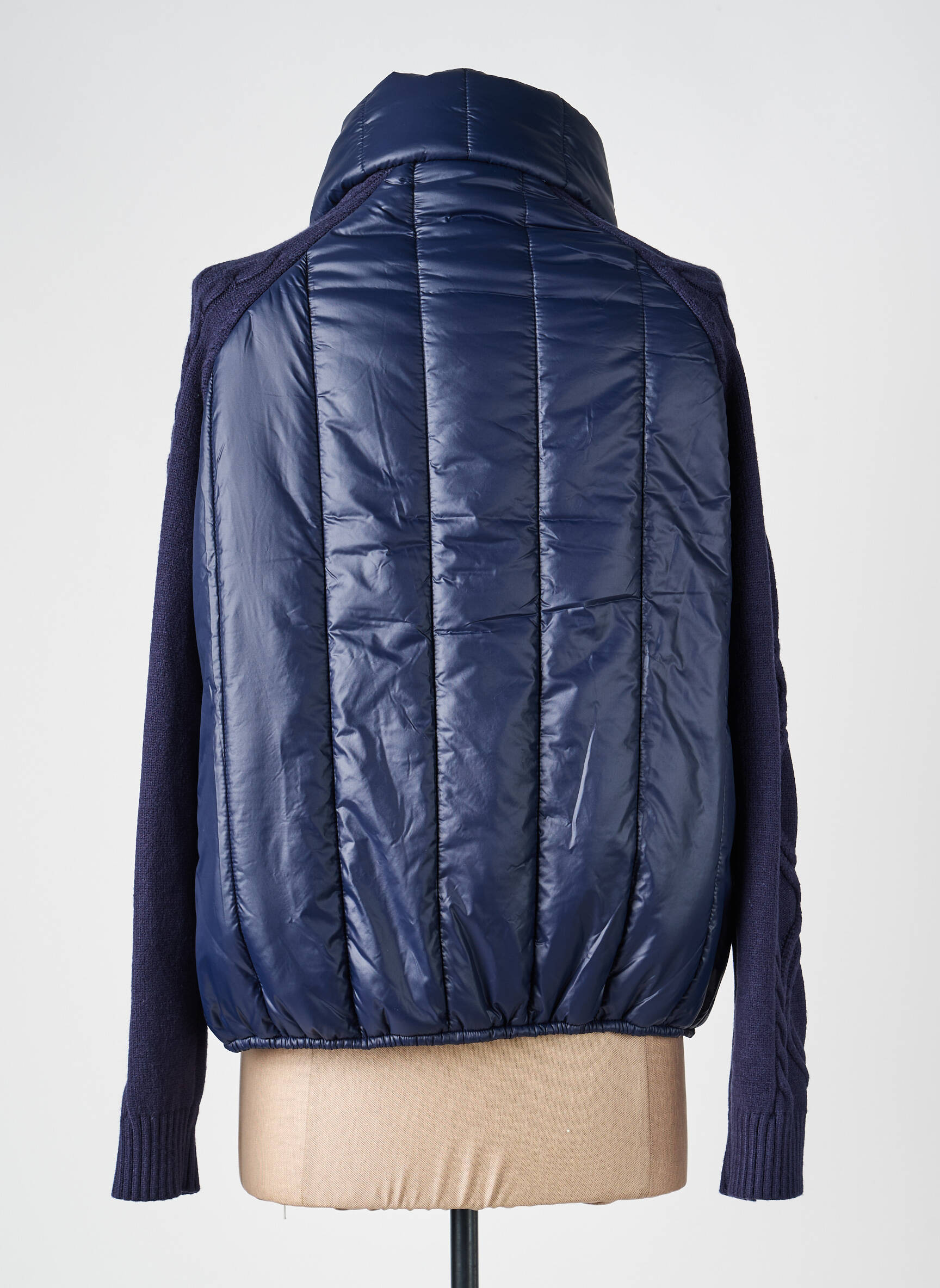 Doudoune poches sans capuche bleu K-DESIGN femme