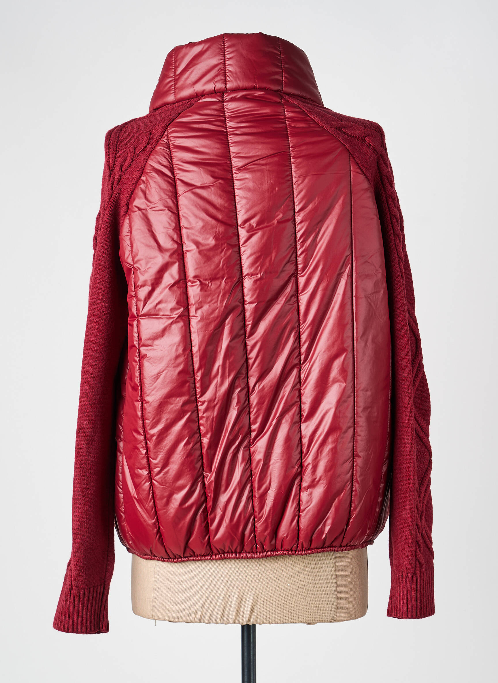 Doudoune poches sans capuche rouge K-DESIGN femme