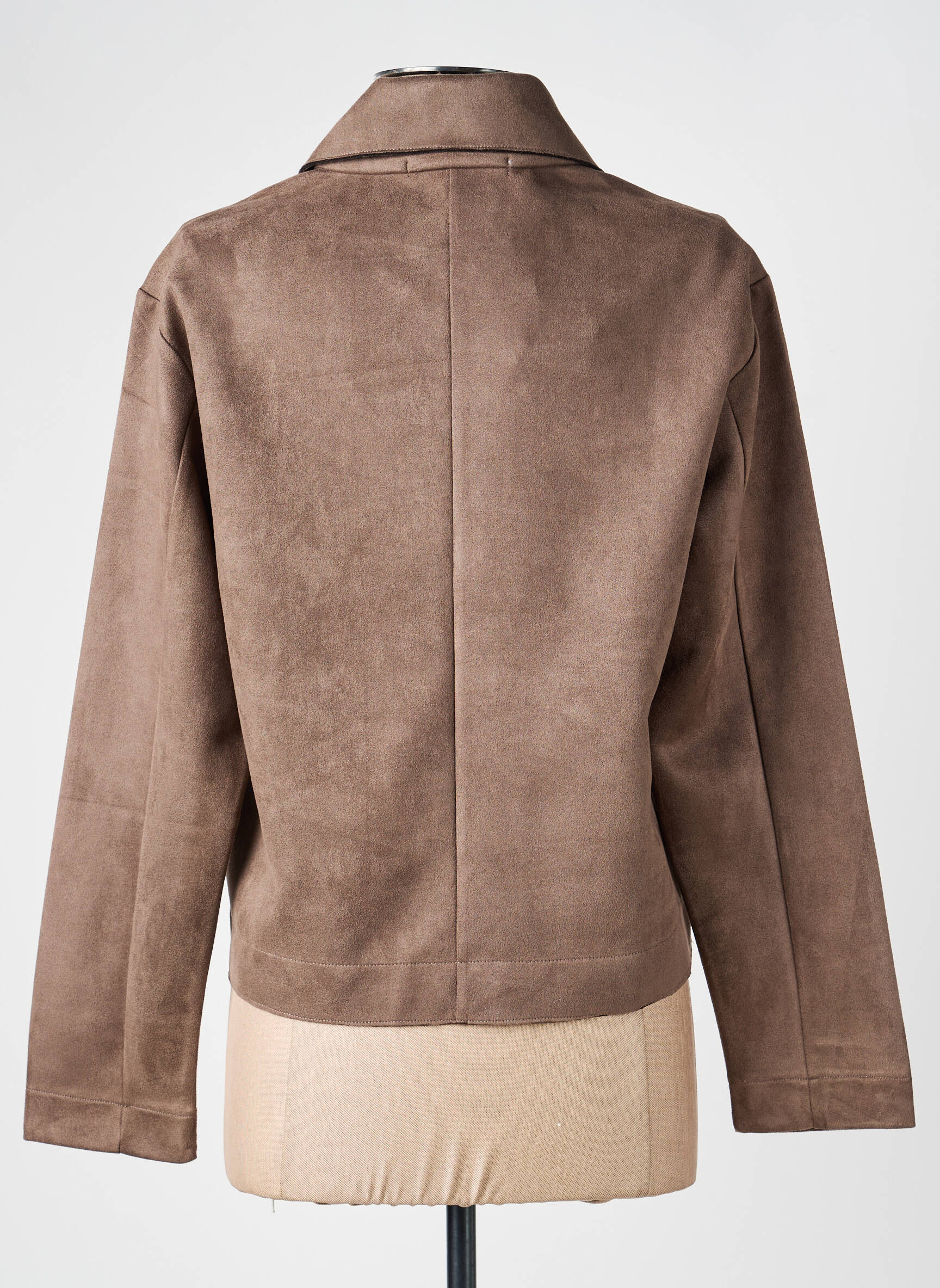 Veste casual coupe droite marron KALISSON femme
