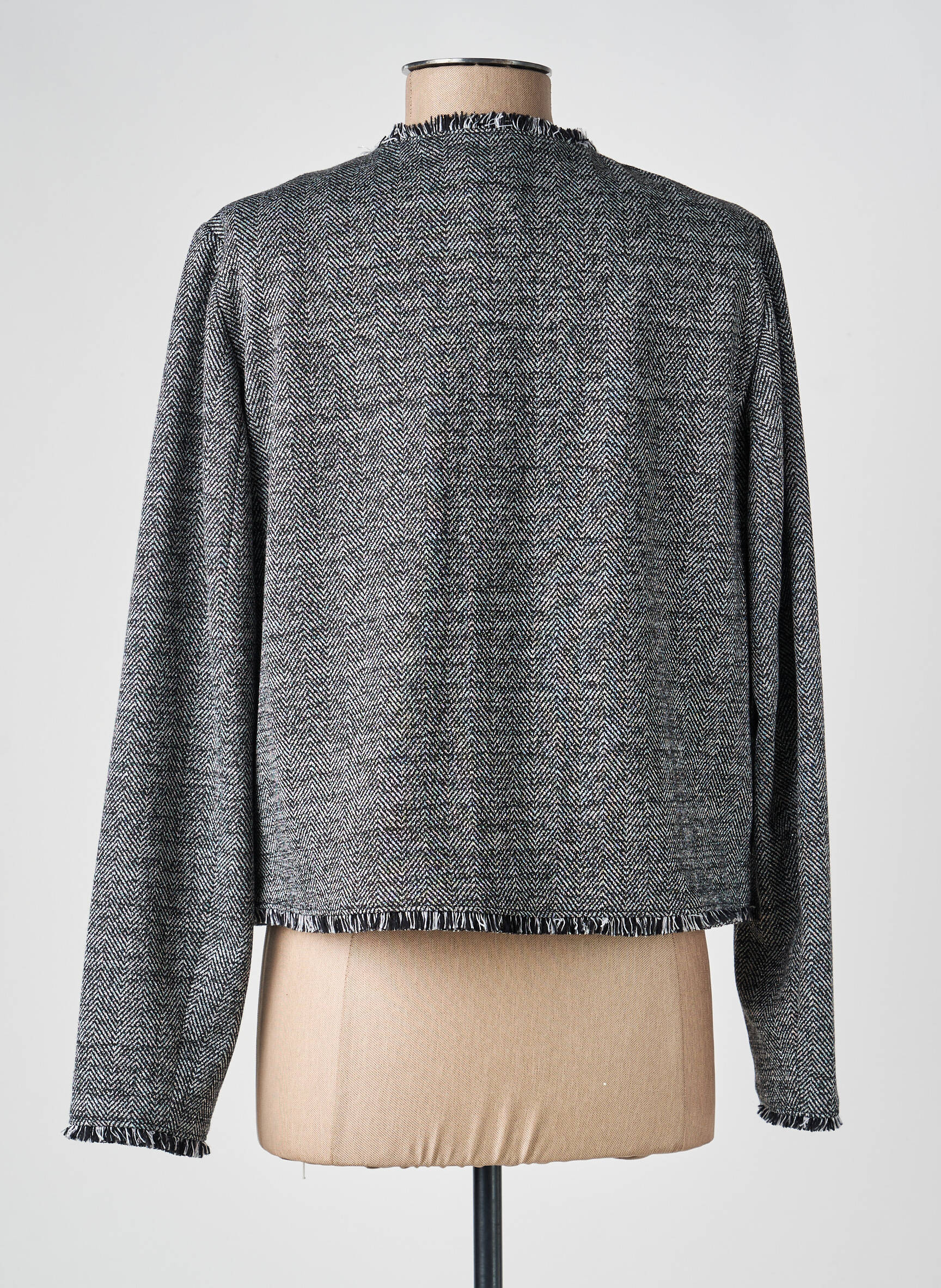 Veste casual col rond noir BETTY & CO femme