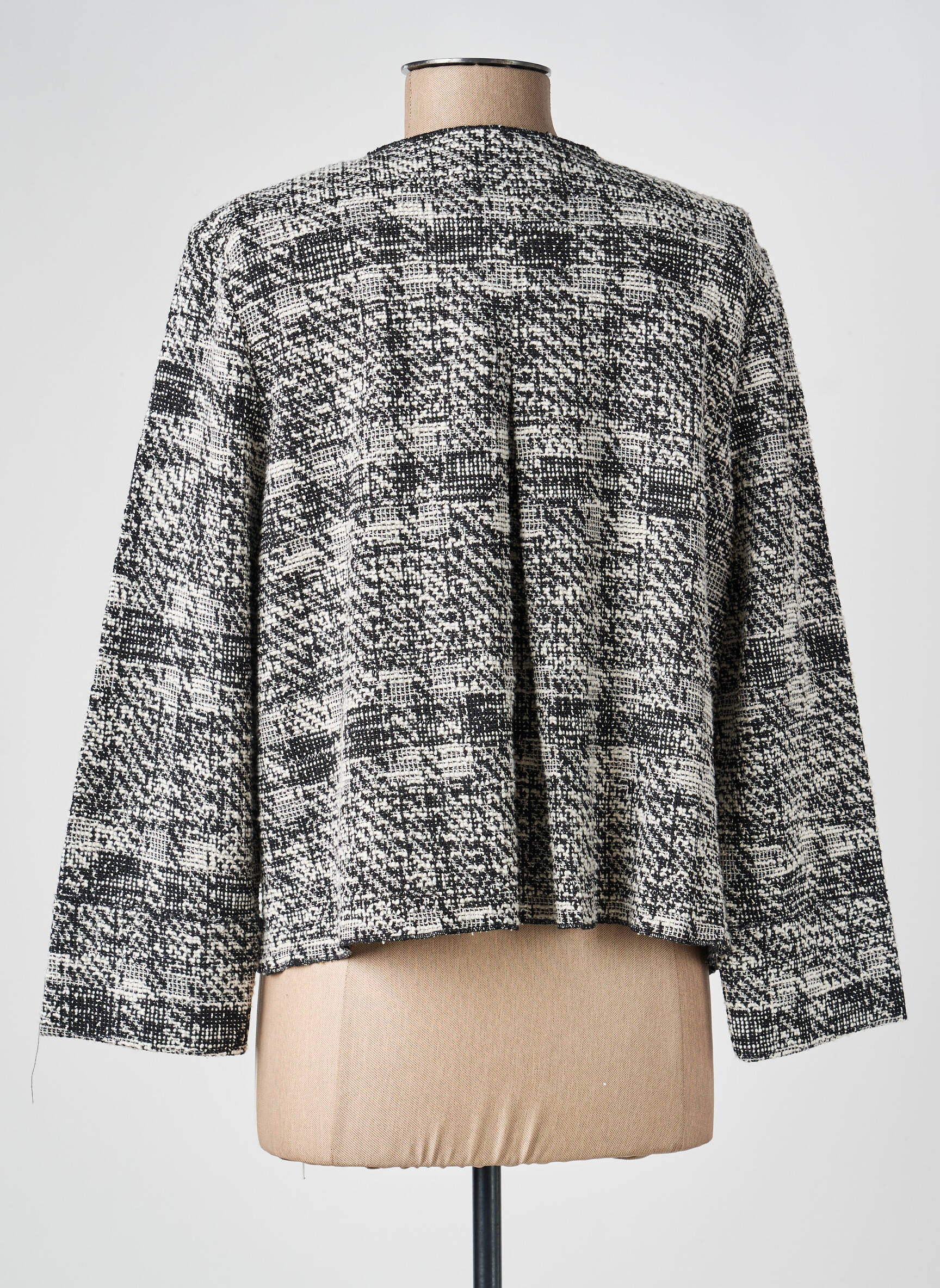 Veste casual col rond noir OUI femme