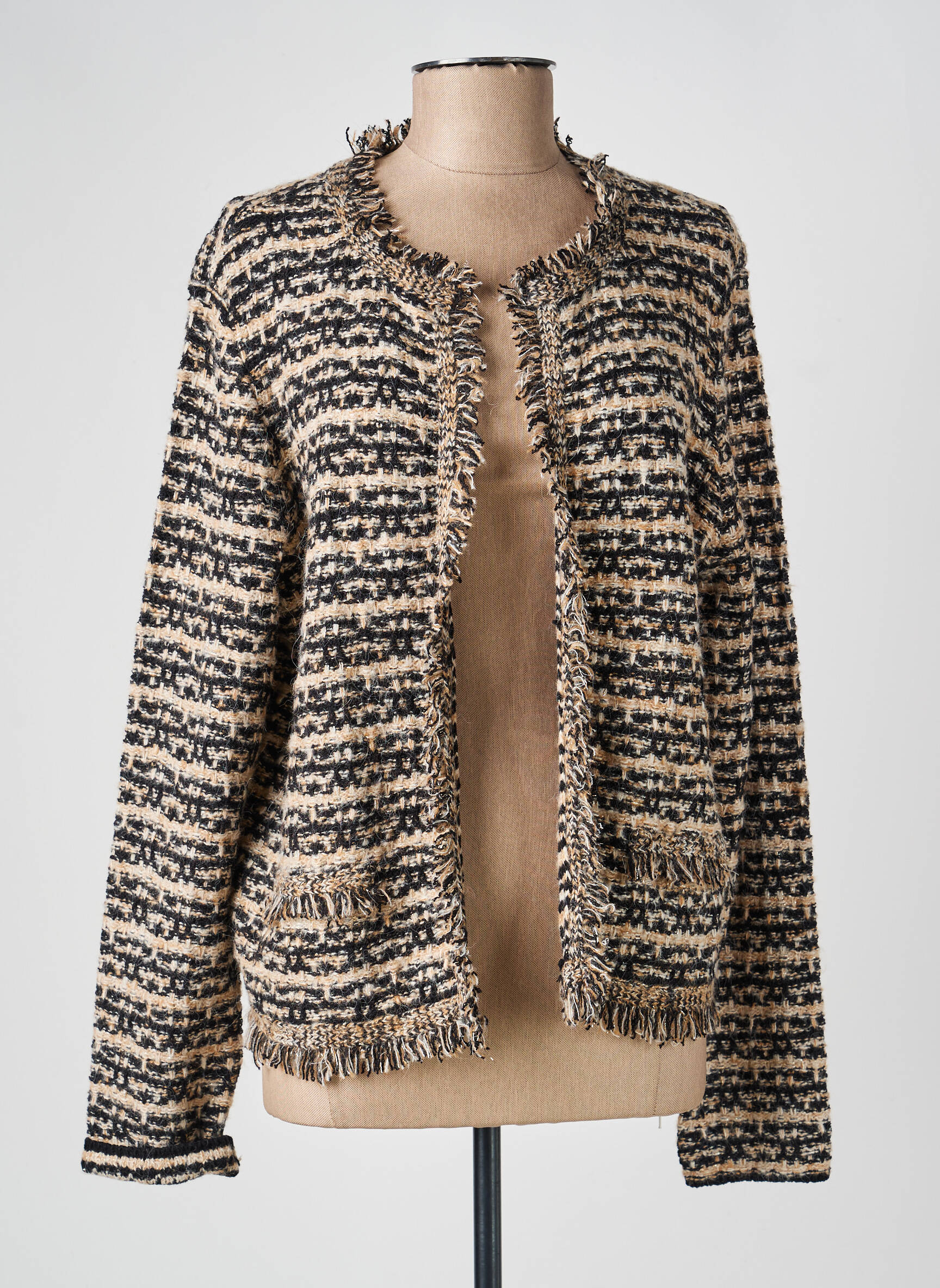 Veste casual col rond noir BETTY BARCLAY femme