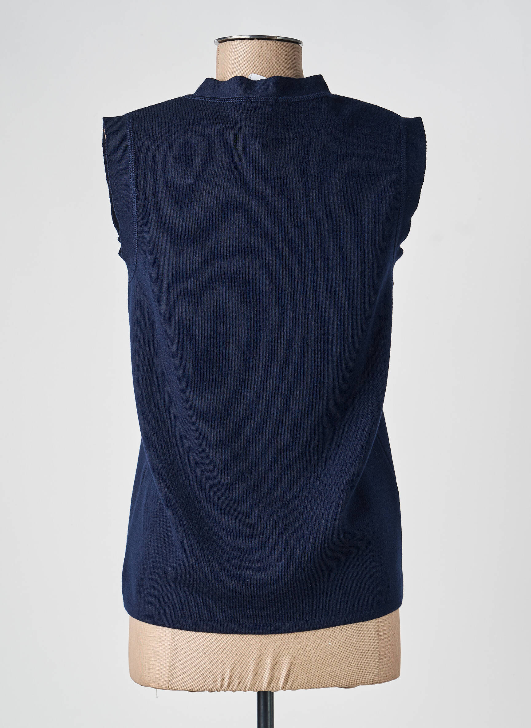 Gilet sans manche coupe cintrée bleu TELMAIL femme