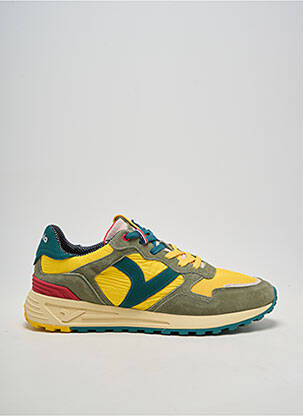 Baskets nubuck bout rond jaune VICTORIA homme