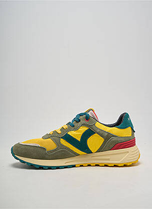 Baskets nubuck bout rond jaune VICTORIA homme