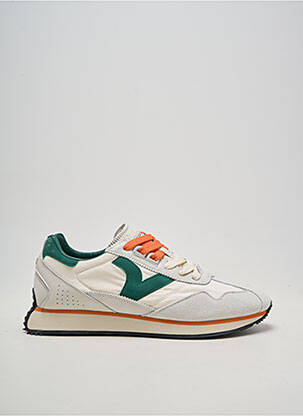 Baskets nubuck bout rond blanc VICTORIA homme