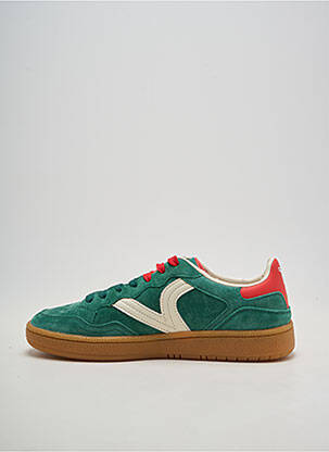 Baskets nubuck bout rond vert VICTORIA homme