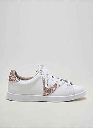 Baskets matière lisse talon plat jusqu'à 3cm blanc VICTORIA femme