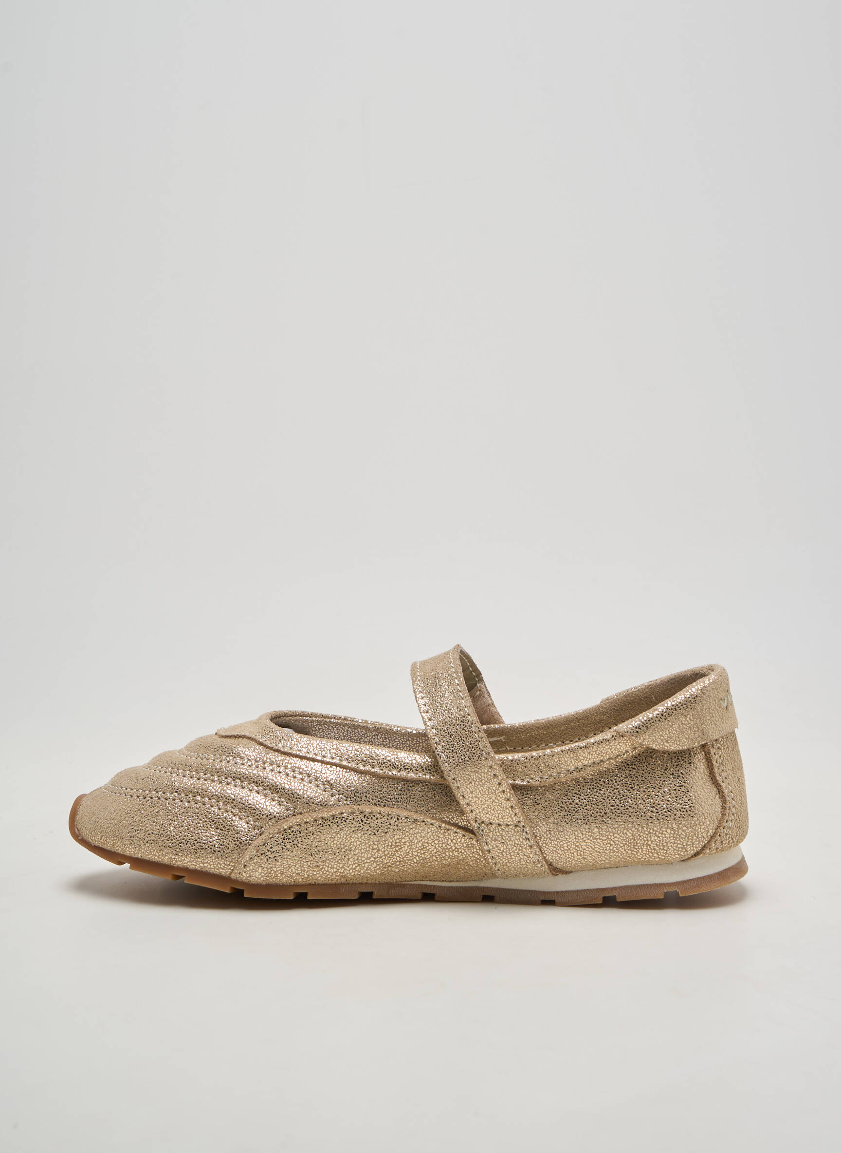Baskets nubuck talon plat jusqu'à 3cm beige VICTORIA femme