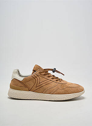 Baskets nubuck bout rond marron VICTORIA homme