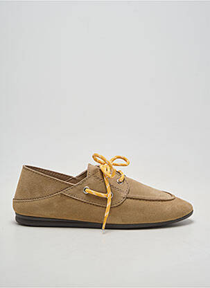 Mocassins nubuck talon plat jusqu'à 3cm beige ANOTHER STEP femme